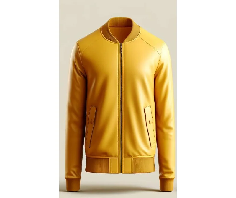 Yellow Bomber Leather Jacket For Women Corduroy Jacket Velvet Jacket Brocade Jacket