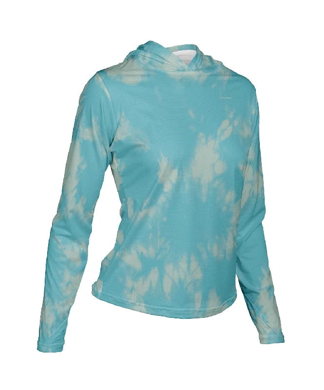 W. ENDURANCE AIR SUN HOODIE - TIE DYE Hoodie with Turtle Neck Cozy Winter