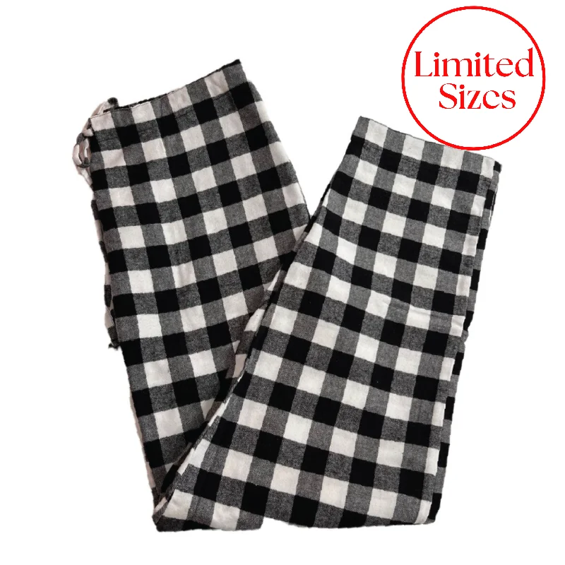 501 / Flannel Lounge Pants in Black & White Cozy Jogger Leggings