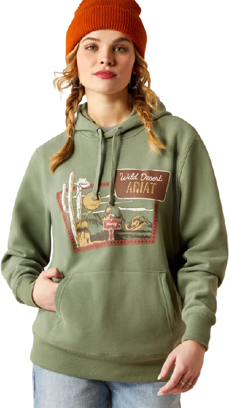 Ariat Women's Sea Spray Route 66 Hoodie Hoodie with Lace Feminine Delicate