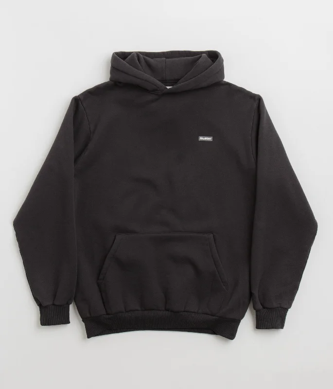 Butter Goods Basic Hoodie - Black Hoodie with Batwing Sleeves Loose Dramatic