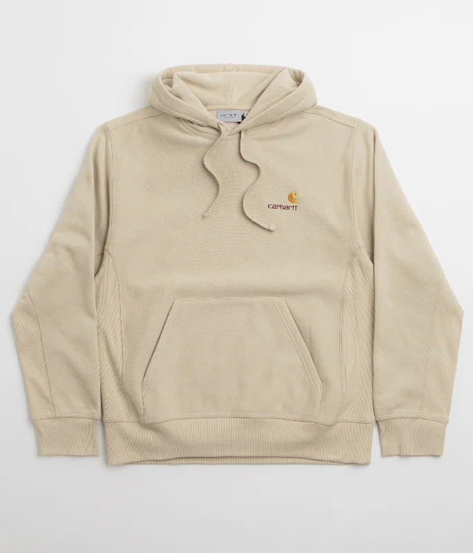 Carhartt American Script Hoodie - Fleur De Sel Hoodie with Oversized Fit Loose Comfortable