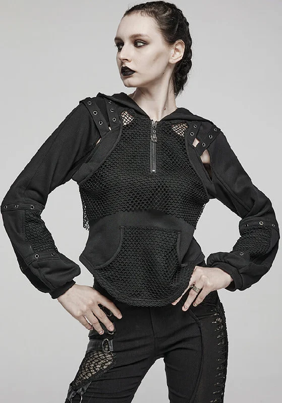 Eris Techwear | MESH HOODIE Hoodie with Reflective Safety Nightwear