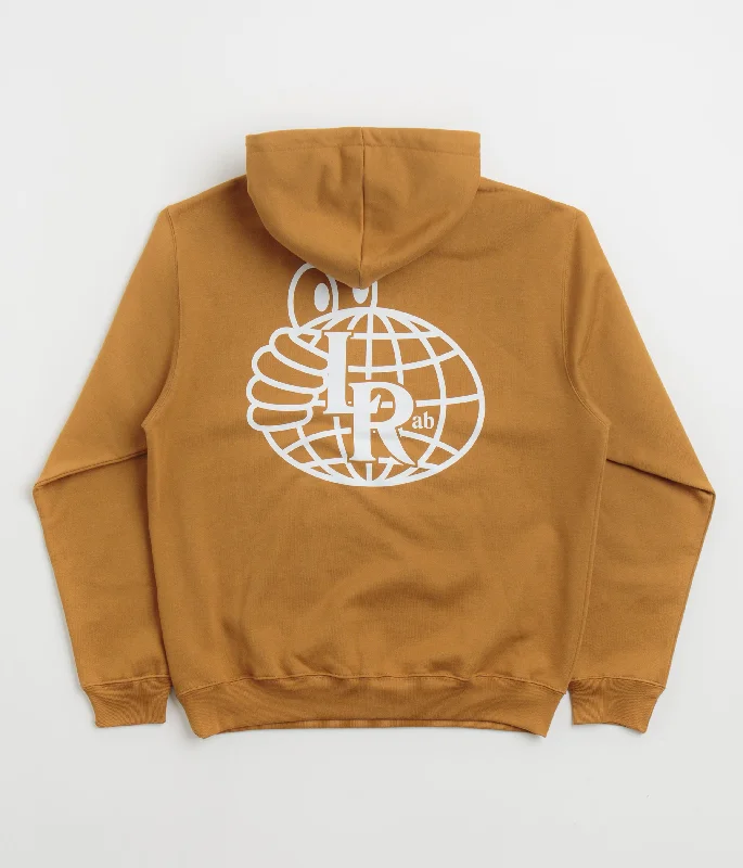 Last Resort AB Atlas Monogram Hoodie - Golden Brown / White Hoodie with Embroidery Detailed Premium