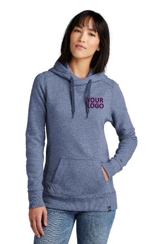 New Era Ladies French Terry Custom Hoodies, Dark Royal Twist Hoodie with Contrast Stitching Detailed Premium