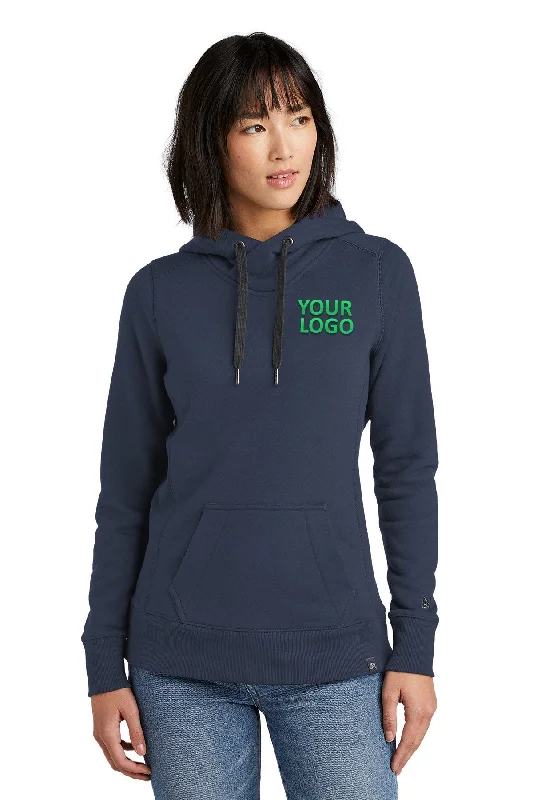 New Era Ladies French Terry Custom Hoodies, True Navy Hoodie with Slim Fit Tailored Modern