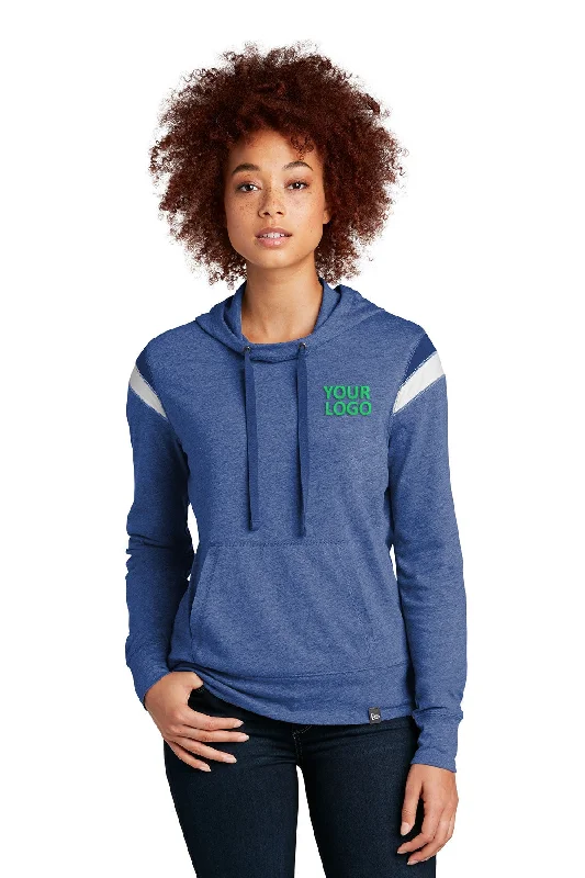 New Era Ladies Heritage Custom Hoodies, Royal Heather Hoodie with Bell Sleeves Flared Feminine