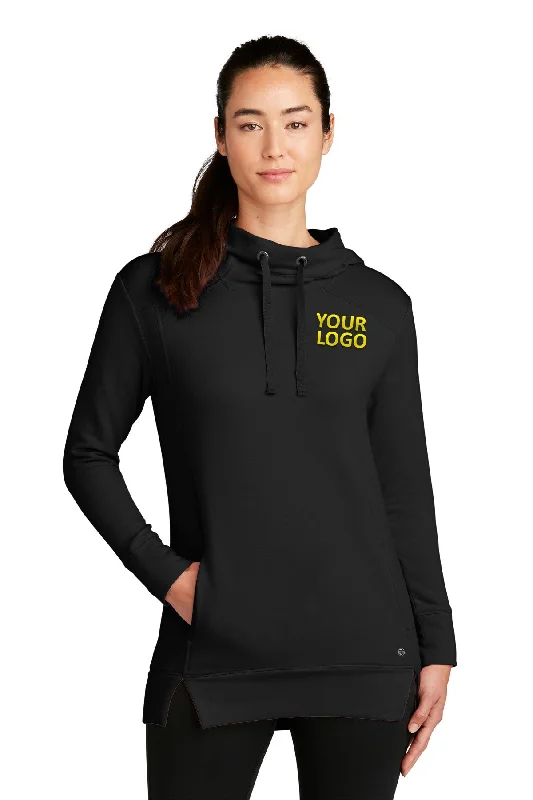 OGIO Ladies Luuma Custom Fleece Hoodies, Blacktop Hoodie with Hem Contrast Bold Stylish