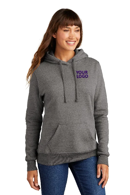 Port & Company Ladies Core Fleece Customized Hoodies, Graphite Heather Hooded Sweatshirt Casual Wear Street Style