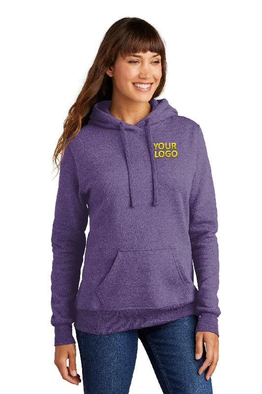 Port & Company Ladies Core Fleece Customized Hoodies, Heather Purple Hoodie Jacket Zipper Layering