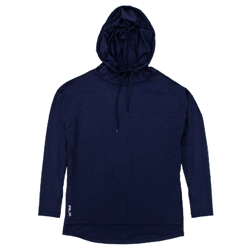 RLX Lux Carbon Spring Navy Heather Womens Golf Hoodie Hoodie with Mesh Breathable Sporty