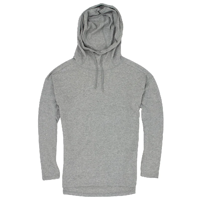 RLX Ralph Lauren Cloud Fleece Light Grey Heather Womens Golf Hoodie Hoodie with Front Slit Layering Stylish