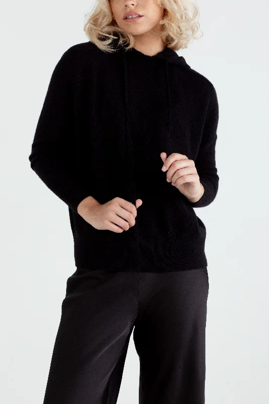 "The Julie" - Cashmere Hoodie (Detachable Hood) Hoodie with Cropped Fit Short Trendy