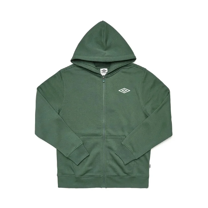 UMB Green Oversized Hoodie Hoodie with Full-Zip Functional Layering