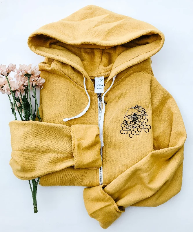 Wild Honey Full Zip Hoodie Hoodie with Zipper Versatile Modern