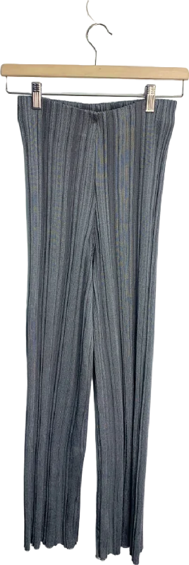 Zara Grey Ribbed Knit Pants Size S Cozy Lounge Pants