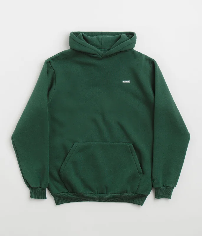 Butter Goods Basic Hoodie - Forest Hoodie with Hem Embroidery Detailed Premium