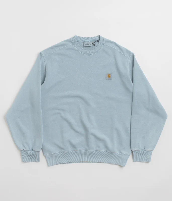 Carhartt Vista Crewneck Sweatshirt - Dusty Ice Hoodie with Mesh Breathable Sporty