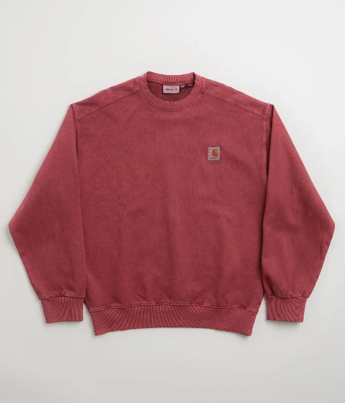 Carhartt Vista Crewneck Sweatshirt - Scarlet Hoodie with Crew Neck Simple Timeless