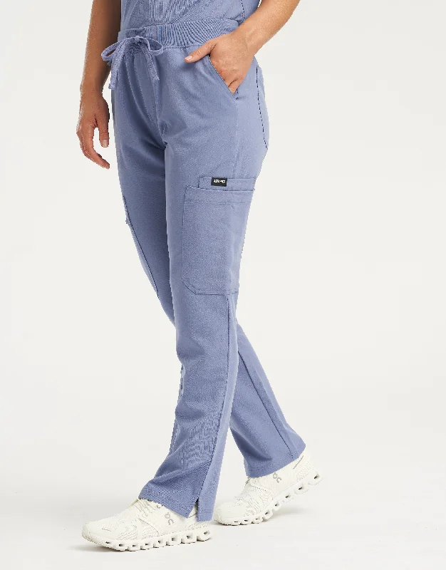 Essential Multi-Pocket Scrub Pants - Nova Blue Formal Slim Pants