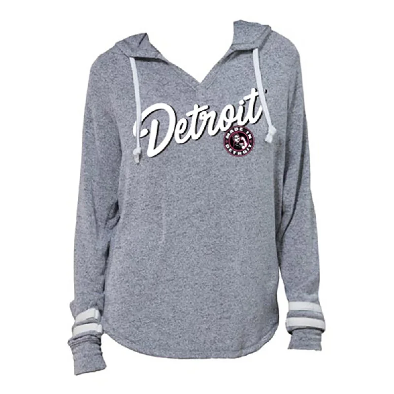 Made in Detroit Rosie Script Womens Hoodie Hoodie with Hem Detail Decorative Unique