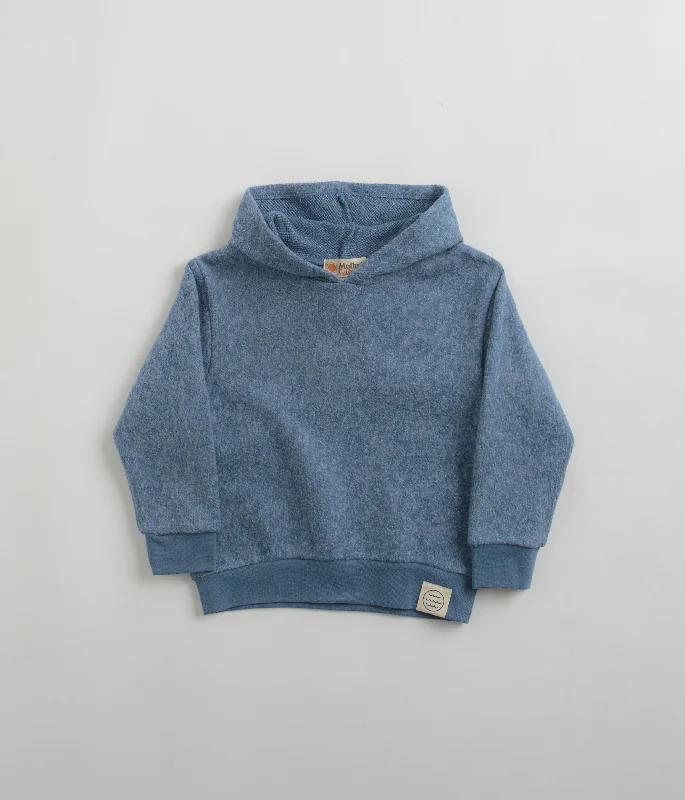 Mollusk Kids Softest Hoodie - True Blue Hoodie with Ribbed Hem Stretchable Secure