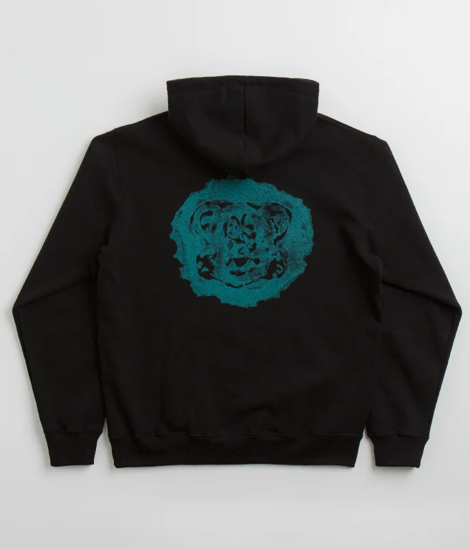 Polar Bear Dave Hoodie - Black Hoodie with Oversized Fit Loose Comfortable