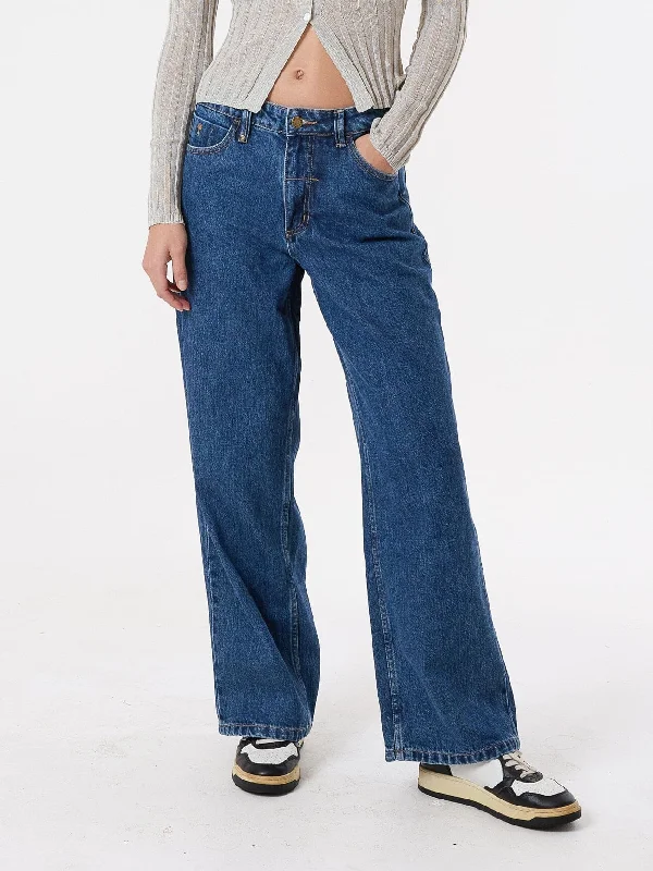 Billie Low Loose Jean - Rinsed Blues Chic Vintage-Inspired Denim Jeans