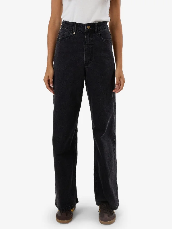 Holly Stretch Jean - Aged Black Classic Blue Denim Jeans