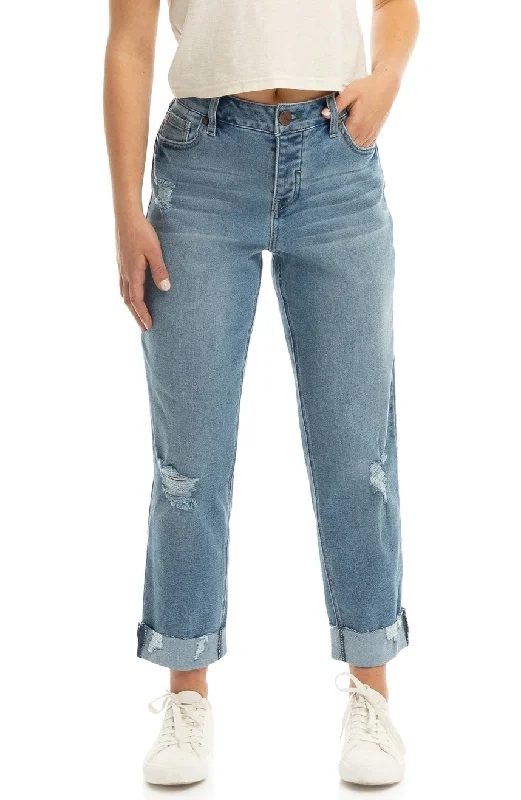 Petite Slim Girlfriend Jean Chic Vintage-Inspired Denim Jeans