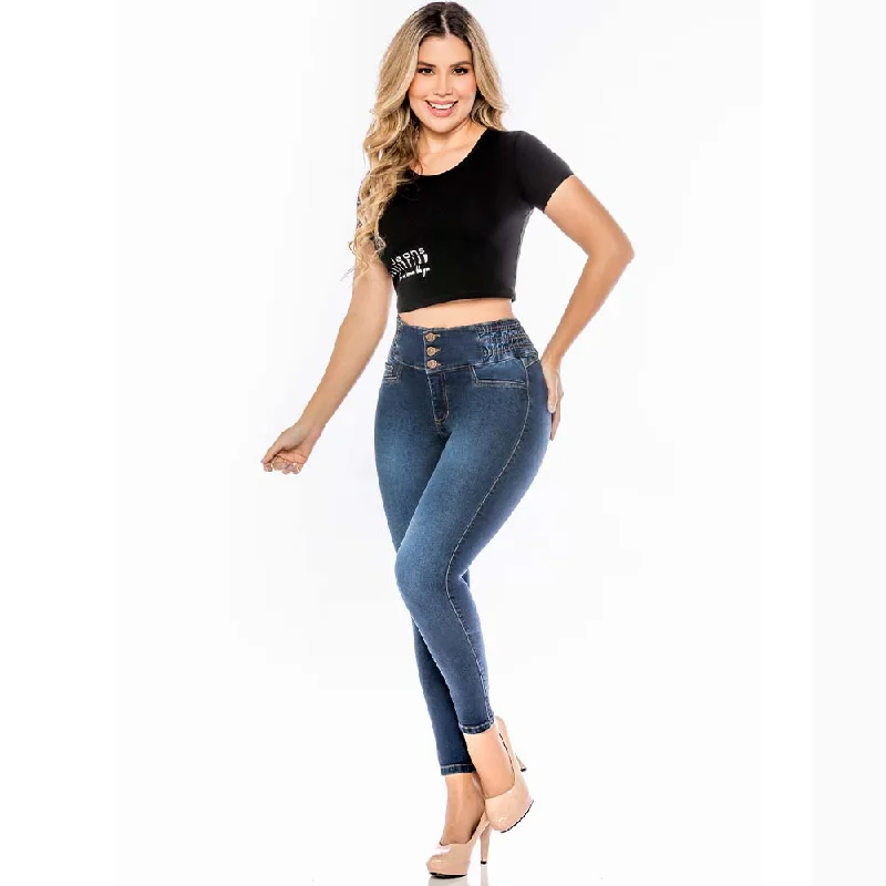 Skinny Blue Jean for women - J82218 Fashionable Relaxed Fit Denim