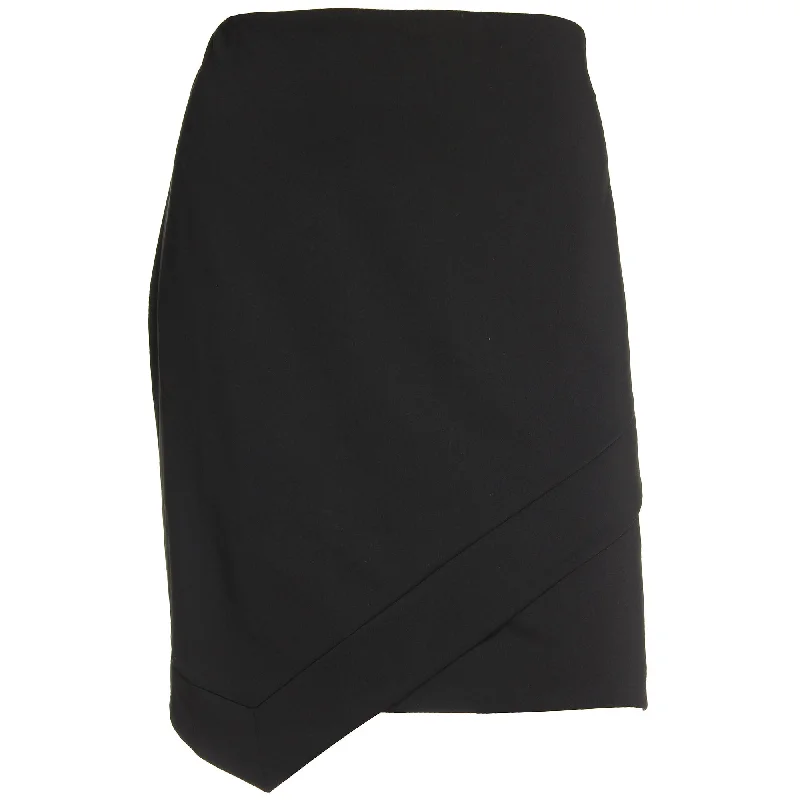 Alfani Black Asymmetric Envelope Skirt leather skirt sleek