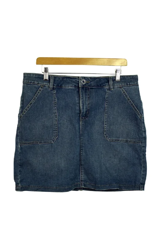 Lee Brand Denim Skirt wrap skirt elegant