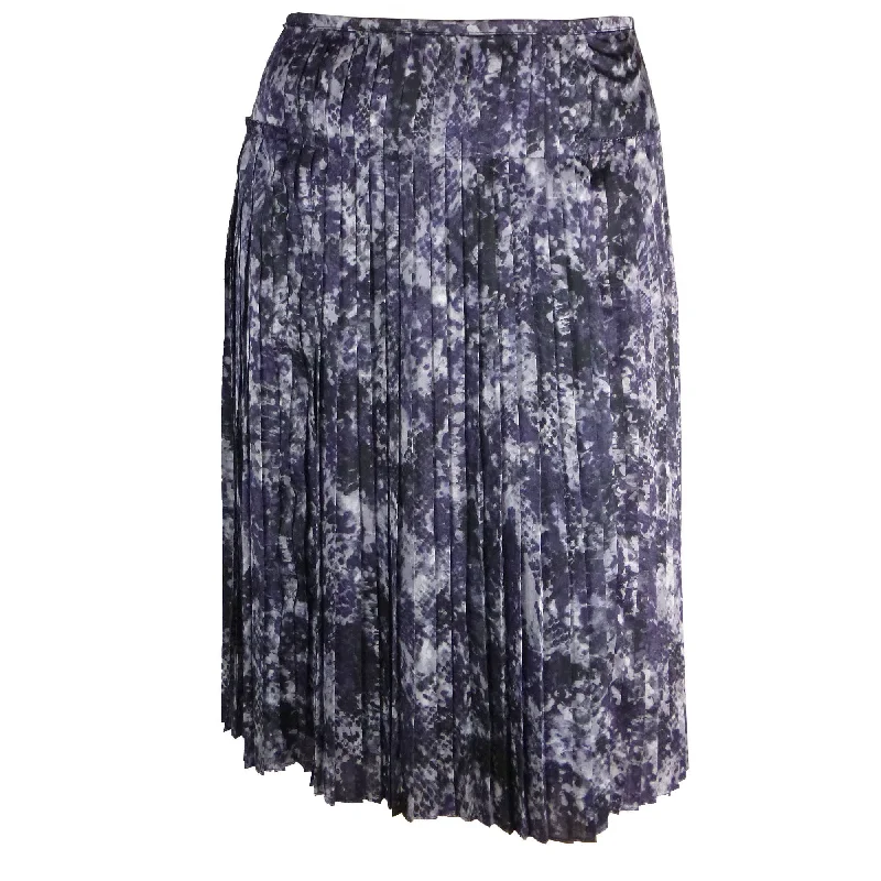 Jones New York Blue & Gray Pleated Skirt wool skirt sturdy