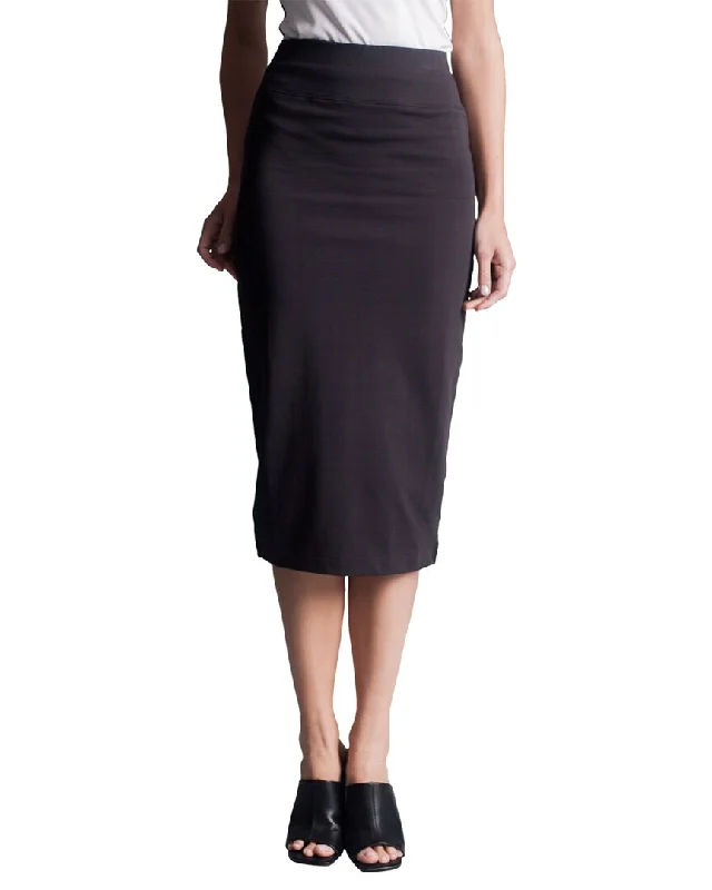 Buki Straight Skinny Skirt button skirt front